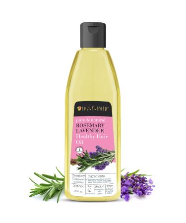 Soulflower Rosemary Lavender Oil for Healthy Hair  Scalp - 100% Pure & Natural Undiluted Coldpressed Oil  6.77 Fl Oz Rosemary Lavender 6.77 Fl Oz (Pack of 1)