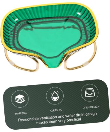 Light Luxury Soap Holder Pc Desk Toiletries Green 15X10X7CM - Buy Online on GoSupps.com