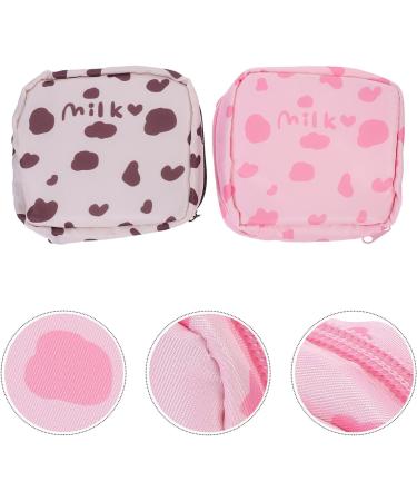 2-Piece Sanitary Napkin & Tampon Bag Set | Stylish Menstruation Pad & Cosmetics Holder for Women & Girls Perfect First Period Organizer - Buy Online on GoSupps.com