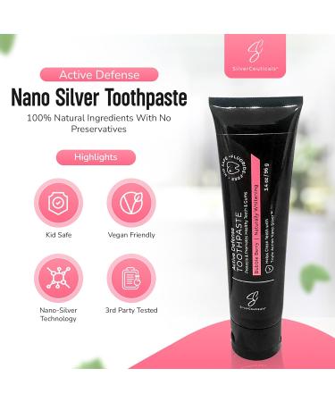Colloidal Silver Toothpaste w/Coral Calcium & Xylitol - Bubble Berry - Remineralize Tooth Enamel - SLS & Fluoride Free Cavity Protection - Gum Health - Bad Breathe - Gingivitis - Mild Flavor - 3.4oz Bubble Berry 3.4 Ounce (  - Buy Online on GoSupps.com