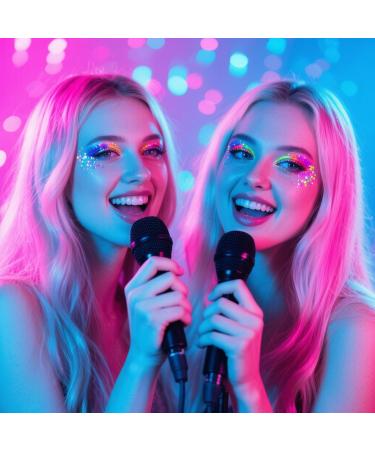  Vxcvzv Face glitter 12 fluorescent colors for body face hair makeup festivals makeup glitter gel for carnival Halloween party - Buy Online on GoSupps.com