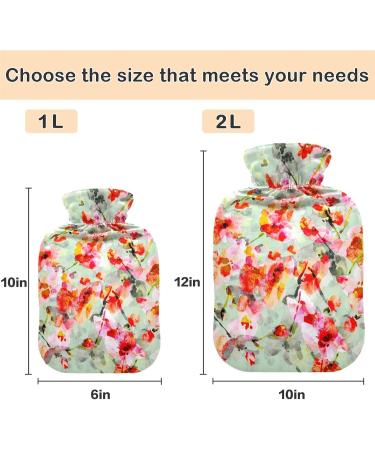 Buy Naanle Cherry Blossom Hot Water Bottle - 2L Heat Bottle for Back Pain Hand & Foot Warmer Neck Warmth & Cold Therapy - International Shipping Available - Buy Online on GoSupps.com