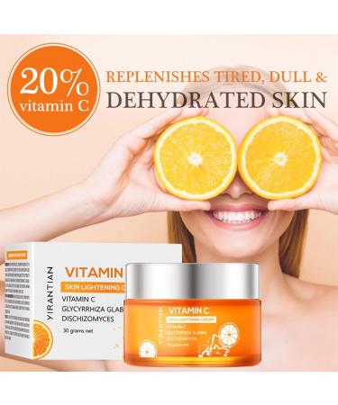 Vitamin C Face Cream-Face Moisturiser For Women-Day & Night Anti Wrinkle Face Cream With Vitamine & Hyaluronic Acid Hydrate Anti Aging Hydrate Reduce Dark Circles Boost Skin Collagen 30g - Buy Online on GoSupps.com