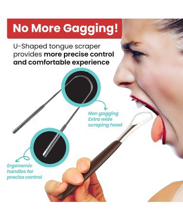 KN FLAX Tongue Scraper Set - Medical Grade, BPA Free, Bad Breath Reduction for Adults & Kids - Buy Online on GoSupps.com