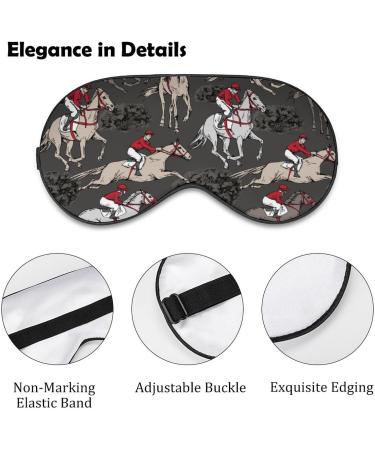 Riders Riding Running Horses Sleep Mask - Adjustable Strap, Light Blocking Eye Cover for Sleeping, Travel, and Nap - Men and Women - Buy Online on GoSupps.com