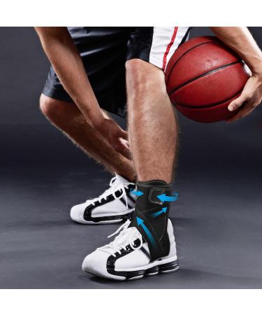 Adjustable Ankle Brace for Men & Women - Copper Support Stabilizer for Injury Recovery | Ideal for Sports: Basketball Volleyball Football Running - Buy Online on GoSupps.com