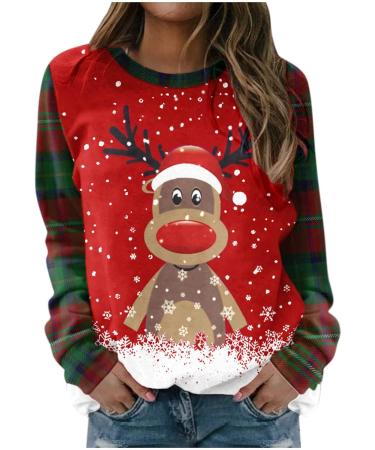 Funny Women s Christmas Sweatshirt - Elegant Oversized Ugly Sweater for Winter - Red XL | Holiday Apparel - Buy Online on GoSupps.com