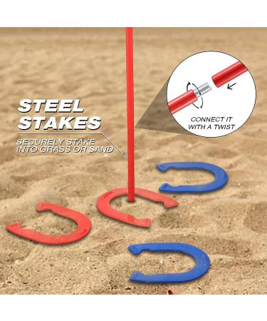 COCONUT Horseshoes Outdoor Game Set - Red and Blue - Buy Online on GoSupps.com