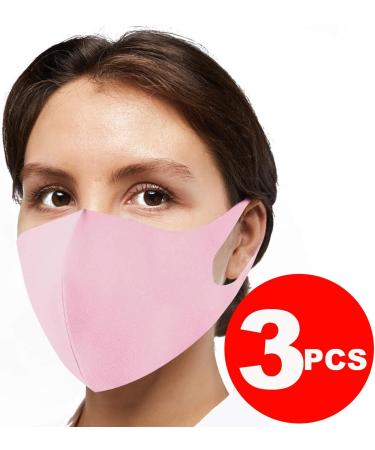 Reusable Face Mask GENERISE Stylish Face Mask x3 - Polyurethane Breathable Washable Face Mask - Unisex (Pink) - Buy Online on GoSupps.com