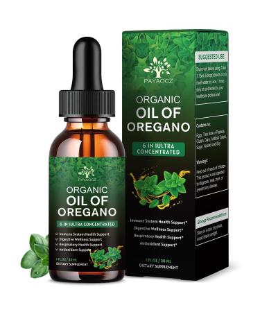 (1 Pack) Organic Oil of Oregano Liquid Drops Supplement with Thyme Turmeric Aceite de Oregano Cleanse Detox Digestive & Immune Support 1 Fl Oz