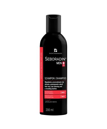 SEBORADIN MEN Hair Shampoo for Hair Loss Hair Thinning Shampoo 200 ml Vitamins and Natural Extracts for Thickening and Growth Natur Technology Hair & Scalp Treatment Care & Receding Hairline 200 ml (Pack of 1)