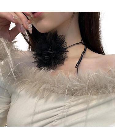 Shop Oralgo's 3D Flower Choker Necklace - Fashionable Artificial Collarbone Jewelry for Weddings & Parties - Buy Online on GoSupps.com