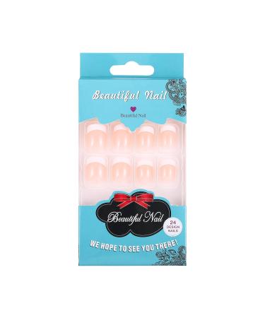 Sethexy Short French False Fingernails - Nude Pink Acrylic Press-On Nail Tips for Women & Girls - Complete Coverage - Buy Online on GoSupps.com