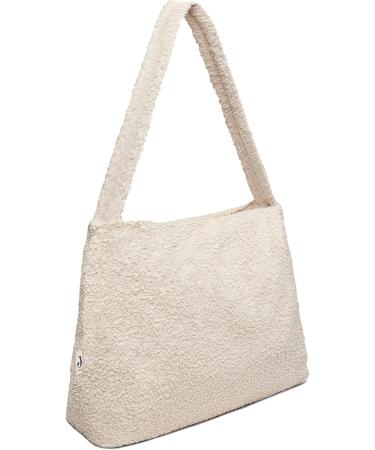 Shop Jollein Diaper Bag Shopper 34x43cm - Boucle Biscuit Ivory | Stylish & Functional Baby Bag for Moms - International Shipping Available - Buy Online on GoSupps.com