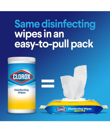 Clorox Disinfecting Wipes Flex Pack - 75 Ct Lemon Scent | Pack of 6 - Ideal for International Shipping - Buy Online on GoSupps.com