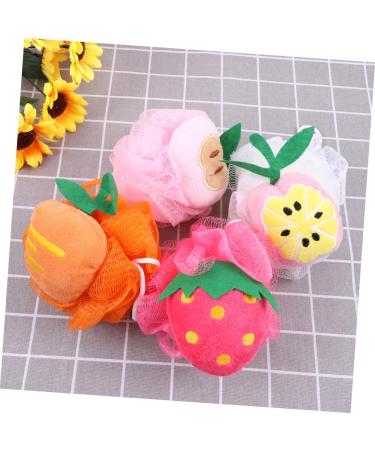 4 Pcs Shower Ball Bath Ball - Soft Mesh Sponge Pouf for Ultimate Relaxation | International Shipping - Buy Online on GoSupps.com