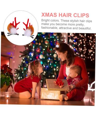 minkissy 2 Pairs Christmas hair clips hair accessories antlers hair clips for women christmas antler hair clip clips for hair elk antler hair clips for girls Deer Antlers Barrette - Buy Online on GoSupps.com