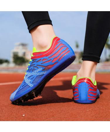iFRich Track Spikes Shoes 9 Blue - Unisex Mesh Athletics Sneakers for Training and Sprint Racing - Buy Online on GoSupps.com