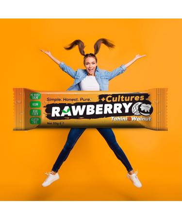 RAWBERRY Probiotic Tahini Walnut Walnut Added Sugar Free Vegan Gluten Free Nuts Bar (15 Pieces in Box) - Buy Online on GoSupps.com