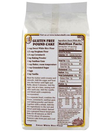 Bob's Red Mill Sweet White Rice Flour - 24 oz 1.5 Pound (Pack of 1) - Buy Online on GoSupps.com
