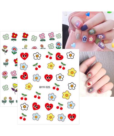 JMEOWIO 12 Sheets Cute Nail Stickers for Kids Nail Art Stickers Decals Self-Adhesive Flower Fruit Nail Supplies Nail Art Design Decoration Accessories - Buy Online on GoSupps.com