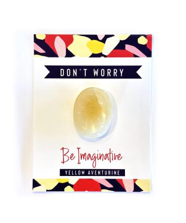 Yellow Aventurine Healing Crystal Thumb Worry Stone Compassion and Positivity Stress Relief Gift Birthday Stocking Filler Energy Reiki Chakra