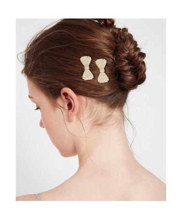 6 Pack Rhinestone Crystal Hair Clips - Gold & Silver Bow Barrettes for Girls and Women - Buy Online on GoSupps.com