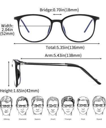 Suertree Blue Light Filter Glasses for Myopia - Stylish TR90 Short-Sighted Glasses for Men & Women - Black -2.0 Dioptria - Buy Online on GoSupps.com
