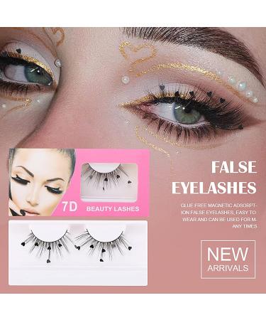 3 Pairs Festival Style Glitter False Eyelashes for Christmas, Halloween, and Cosplay Parties - Buy Online on GoSupps.com