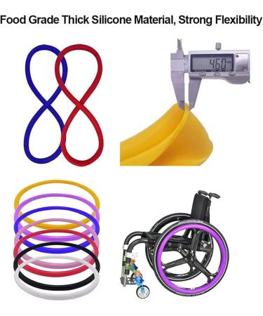 Wheelchair Wheel Covers 24-Inch Silicone Wheelchair Push Rim Covers Non-Slip Wear-Resistant Silicone Grip Covers for Improved Traction Hand Protection Easy Installation Universal Fit for 22/24-I 22-Inch Yellow - Buy Online on GoSupps.com