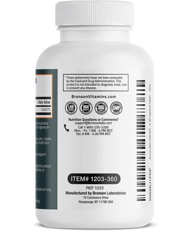 Bronson Biotin 5000 MCG - High Potency Beauty Support for Hair, Skin, Nails & Energy - Non-GMO, 360 Vegetarian Tablets - Buy Online on GoSupps.com