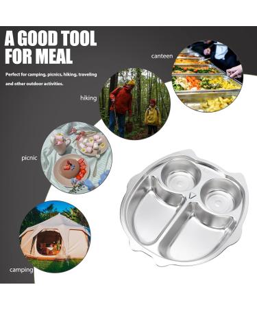 Buy Cabilock Cartoon Owl Stainless Steel Divided Plates for Kids - Durable & Portable Dining Dishes for Toddlers - Buy Online on GoSupps.com