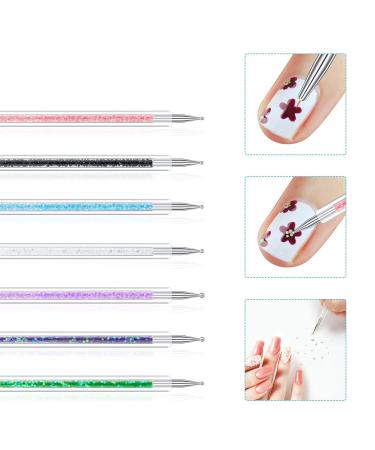 8pcs Nail Art Pen Set - Double Head Brushes & Replacement Sponge Heads for Professional Nail Design - Buy Online on GoSupps.com