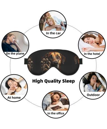 Unisex Dog Paw Print Sleep Eye Mask | Soft Eye Shade for Travel & Yoga | Comfort Cover in Black - Buy Online on GoSupps.com