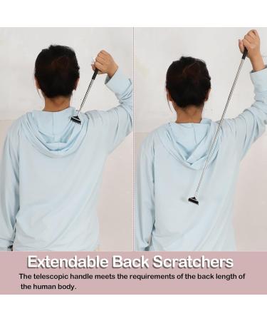 2 Pack Extendable Back Scratcher Portable Telescoping Back Scratcher Retractable Metal Backscratchers Back Massager Tool for Men Women Adults Kids Black - Buy Online on GoSupps.com