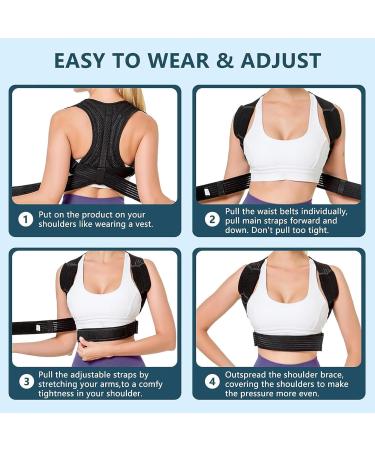 Meltor Adjustable Posture Corrector for Men & Women - Breathable Back Support Belt for Improved Posture - Buy Online on GoSupps.com