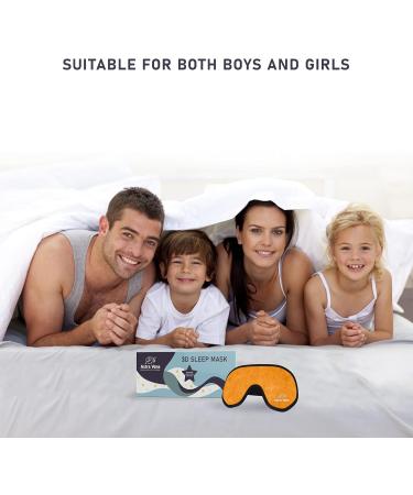 Sleep Mask for Kids with Blockout Light - Memory Foam 3D Contoured Eye Mask - Eye Cover & Travel Sleep Mask Blindfolds for Kids Girls Boys (orange) - Buy Online on GoSupps.com