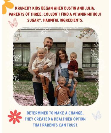 Krunchy Kids Organic Prebiotic & Postbiotic Gummy Vitamin for Kids and Adults Allulose Sugar Free Fermented Strawberry Support Gut Health Dye Free - Buy Online on GoSupps.com