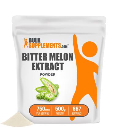 BULKSUPPLEMENTS.COM Bitter Melon Extract Powder - Bitter Melon Supplement - 750mg of Bitter Gourd Extract per Serving, Gluten Free - Bitter Melon Powder (500 Grams - 1.1 lbs) 1.1 Pound (Pack of 1)