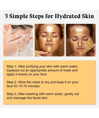 24K Gold Peel Off Mask | 98.4% Pure Gold Facial Mask | Deep Cleansing & Moisturizing | Blackhead Remover & Fine Lines Reduction - Buy Online on GoSupps.com