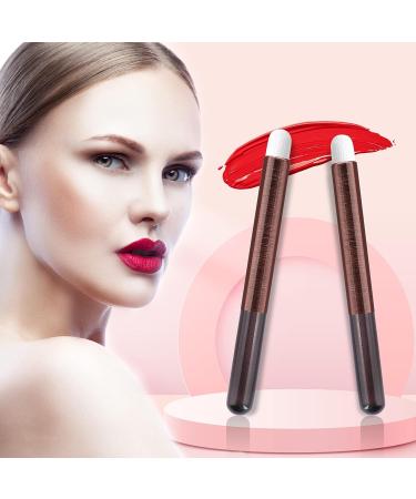 3PCS Lip Brush Set with Tubes | Multi-purpose Lip & Eye Makeup Brushes | Brown Brushed Applicator Tool Kit - Buy Online on GoSupps.com