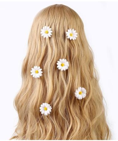 SPONGL Party Hairclip 6PCS Sun Flower Hair Barrettes for Casual Formal Festival Hair Clip Women Girl Hair Styling Tool Nonslip Flower Side Pin Yellow - Buy Online on GoSupps.com