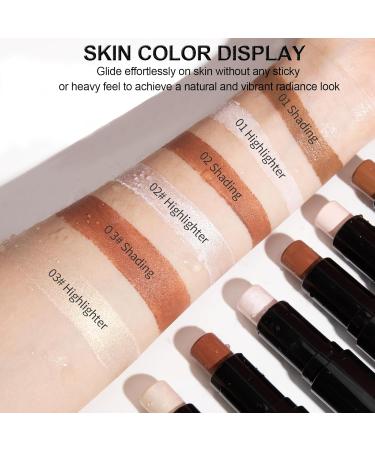 yooyee 3 Pack Contour Stick DoubleEnd Cream Contour en Highlighter Stick - Buy Online on GoSupps.com