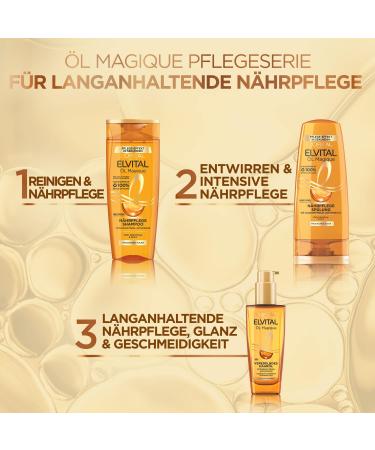 L'Or al Paris Elvital Magic Oil 100ml - Nourishing Hair Oil for Soft Shiny Hair Frizz Control & Heat Protection up to 230 C with 6 Precious Flower Oils - Buy Online on GoSupps.com