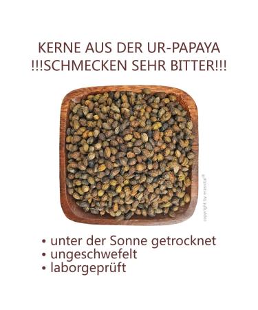 Buy Erasvital Papaya Nuclei 50g - Natural Bitter Taste Raw Vegan Superfood No Hybrids International Shipping - Buy Online on GoSupps.com