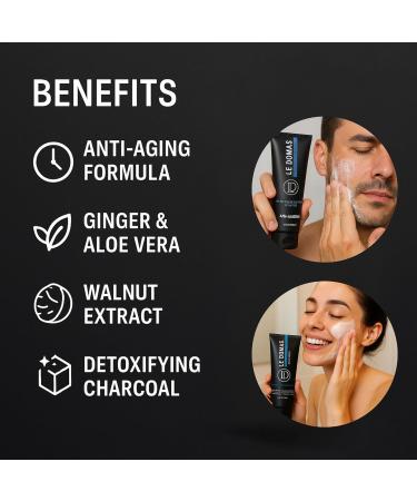 Botanical Face Wash with Ginger Walnut Aloe Vera & Charcoal Hydrating Facial Cleanser for Men & Women Sulfate Free Gentle Skin Care Products & Face Wash for All Skin Types 4 fl oz 1PACK Face Wash - Buy Online on GoSupps.com