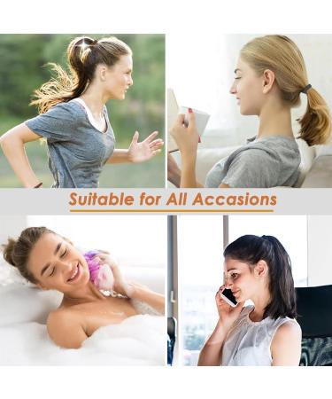 125 Pieces Elastic Hair Bands 4mm Hair Ties Hair Bobbles for Thick and Curly Hair No Damage Ponytail Holders for Women Men and Girls - Buy Online on GoSupps.com