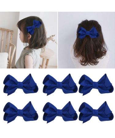 Lurrose Blue Hair Clips Set - 12 Hair Bows & 50 Metal Hair Clips | Classic Hair Accessories for Girls - International Shipping - Buy Online on GoSupps.com