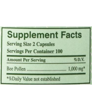 Y.S. Eco Bee Farms Bee Pollen 200 Capsules - Natural Energy Boost & Nutrient Rich Supplement - Buy Online on GoSupps.com