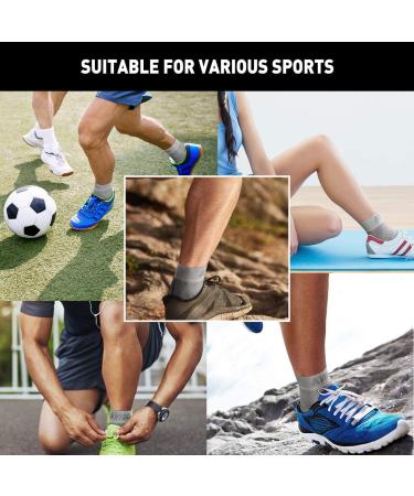 Plantar Fasciitis Socks with Arch Support - Grey (2 Pairs) | Pain Relief Compression Sleeves for Arthritis | Sports Ankle Supports for Men and Women - Buy Online on GoSupps.com